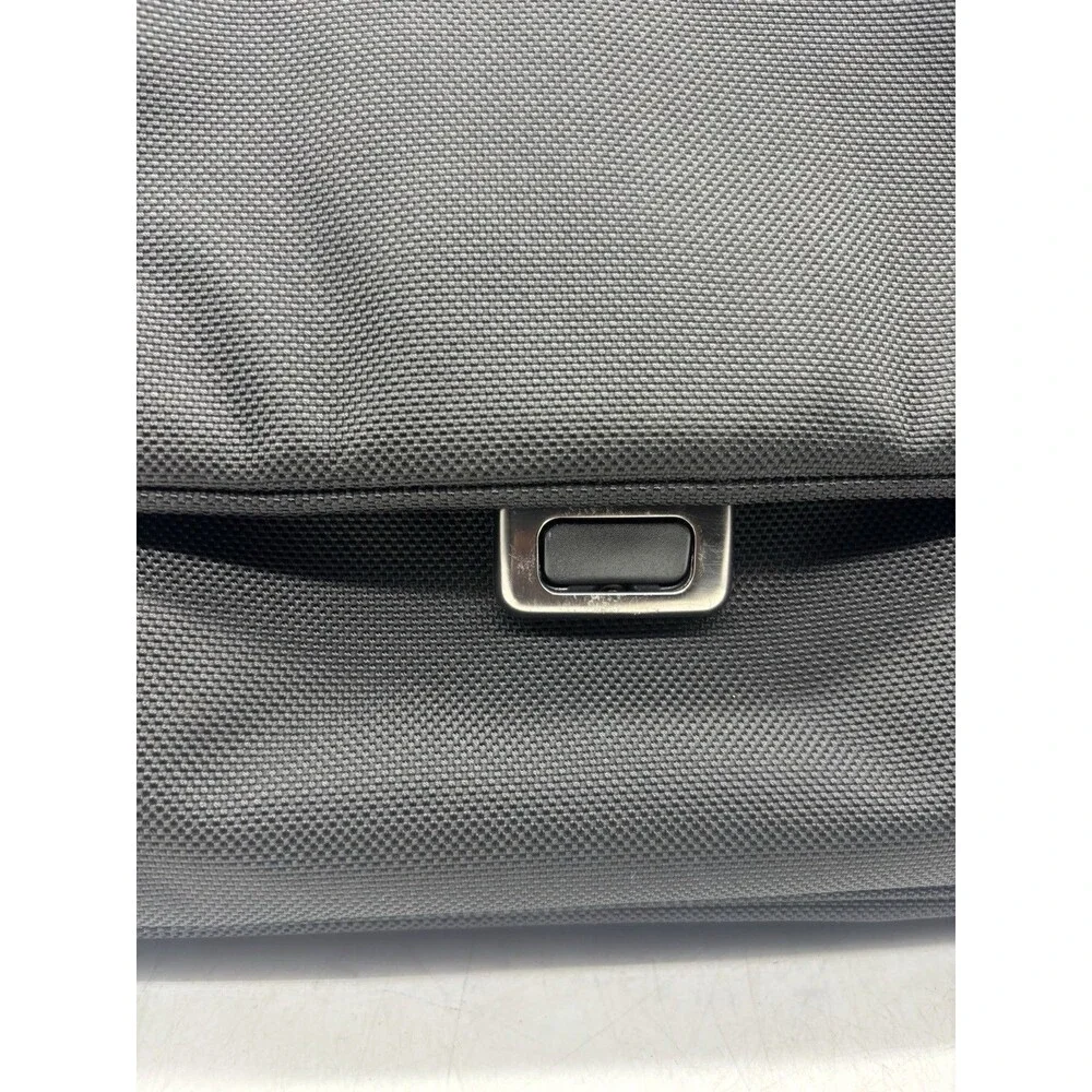 Tumi FXT Ballistic Nylon Laptop Briefcase Pushlock Black Business Bag No Strap